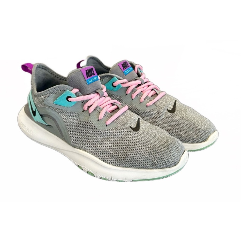 Nike Flex TR 9 Pure Platinum Cyan Gray Women’s Size 8.5 Running Shoes Sneakers